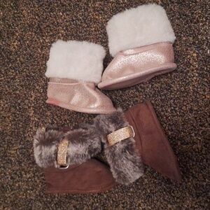 Baby Girl Shoe Bundle, Brown & Pink